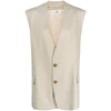 Mm6 Maison Margiela Mm6 By Maison Margiela Single-breasted Vest In Neutrals