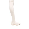 Mm6 X Salomon Chunky Over The Knee Boots In Pink