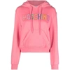 Moschino Embroidered-logo Hoodie In Nude & Neutrals
