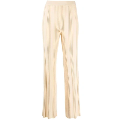 Mrz Pleated-detail Straight-leg Trousers In Neutrals