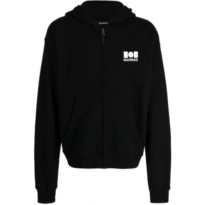 Nahmias Logo-print Cotton Hoodie In Black