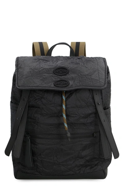 Zanellato Milo Technical Fabric Backpack In Black