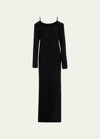 Nanushka Bibian Double-face Terry Maxi Dress In Charcoal