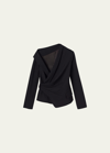 A.l.c Skyla Asymmetric Wrap Top In Black