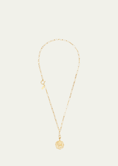 Deux Lions Jewelry 14k Yellow Gold Sophia Charm On Cairo Chain Necklace