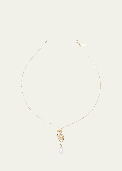 Deux Lions Jewelry 14k Yellow Gold Ayla Pearl Necklace