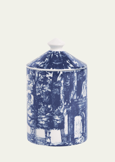 Fornasetti Scented Candle Small Blue & White/ Giardino Settecentesco