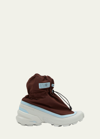 Mm6 Maison Margiela Logo-patch- Drawstring Sneakers In Chocolate