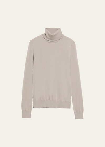 Loro Piana Dolce Vita Cashmere Turtleneck In Mc20 Grey Birch