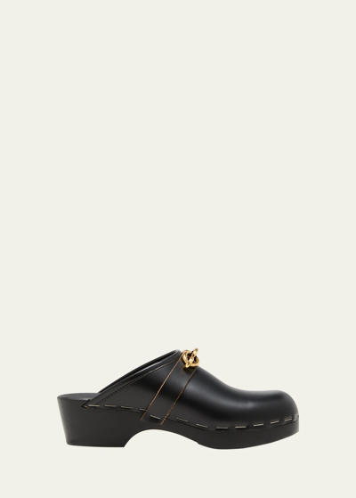 Saint Laurent Women's Toff Embellished Leather Clogs In Nero