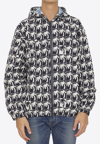 Palm Angels Dripping Palm Jacket In Monochrome