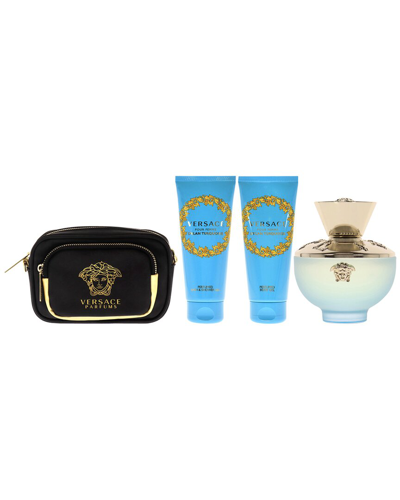 Versace Women's Floral Dylan Turquoise Pour Femme 4pc Gift Set