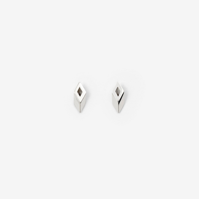 Burberry Hollow Silver Stud Earrings