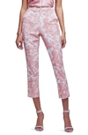 L Agence Ludivine Printed Cropped Trousers In Rose Tan Mult Trpcl Tl