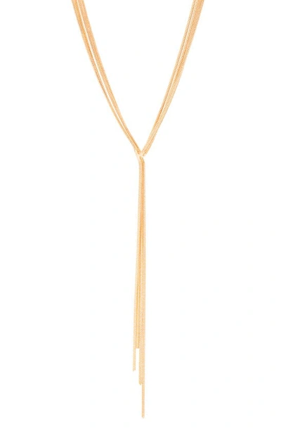Stephan & Co. Layered Snake Chain Y-necklace In Gold