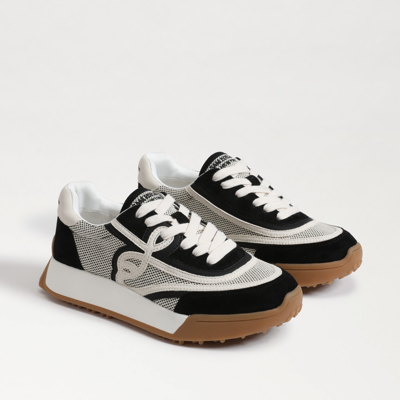SAM EDELMAN SAM EDELMAN LUNA SNEAKER BLACK SUEDE/WHITE LEATHER