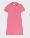 Lacoste Kids' Logo-patch Dress In Medium Pink