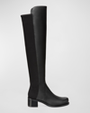 STUART WEITZMAN RESERVE BOLD LEATHER OVER-THE-KNEE BOOTS