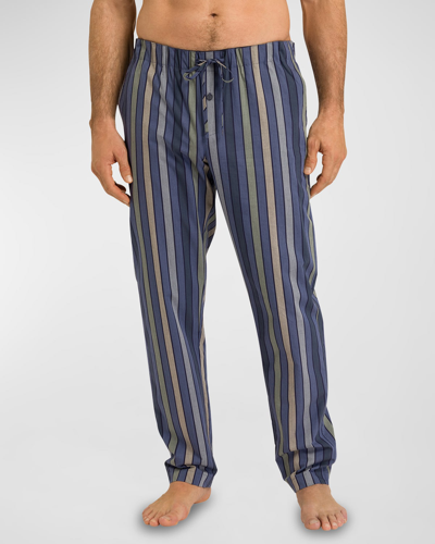 Hanro Night And Day Woven Lounge Pants In Blue