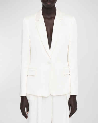 Joseph Joaquim Textured Single-button Jacket In Ivory