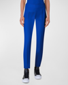 Akris Melissa Cotton Techno Slim-fit Pants In Ink