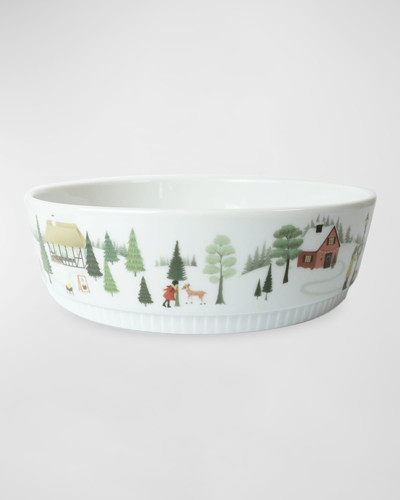 Pillivuyt Winter Decor Toulouse Gratin, 1 Qt In White