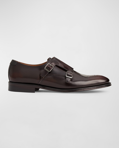 Bruno Magli Men's Alfeo Double Monk Strap Loafers In Bordeaux