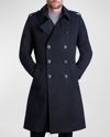 KARL LAGERFELD MEN'S WOOL TRENCH COAT