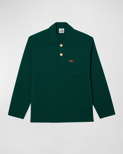 Lacoste X Le Fleur Long Sleeved Polo In Green ModeSens