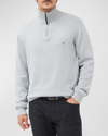 Rodd & Gunn Cashmere Merino Half-zip Sweater In Sky
