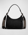 Coach Hobo Crossbody In Crossgrain In Black