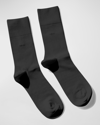 Cdlp Men's Solid Bamboo Mid-length Socks In Charcoal Grey