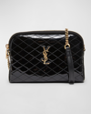 SAINT LAURENT GABY YSL MINI CROSSBODY BAG IN QUILTED PATENT LEATHER