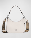 Coach Zip Leather Crossbody Bag In Cream