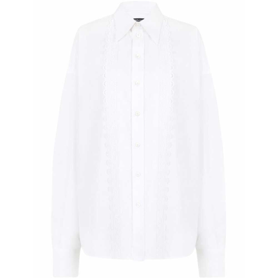 Dolce & Gabbana 修身棉质府绸衬衫 In White