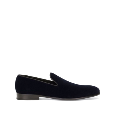 Dolce & Gabbana Gg Velvet Loafers In Black
