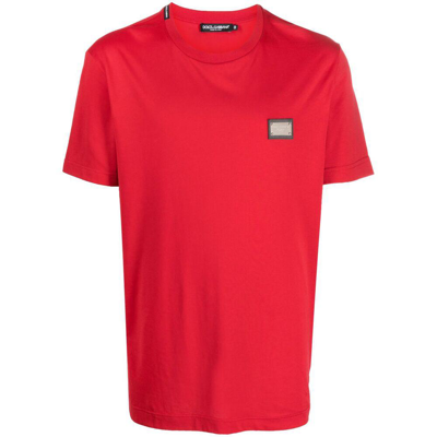 Dolce & Gabbana T-shirt With Logo In Red