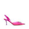 Dsquared2 80mm Embellished-logo Slingback Pumps In Pink