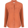 Equipment 'signature' Orange Shirt  With  Pointed Collar In Orange