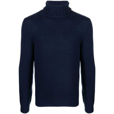 Eraldo Roll-neck Cashmere Jumper In Blue