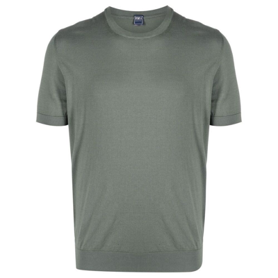 Fedeli Crew-neck Cotton T-shirt In Green