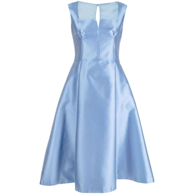 Fely Campo Sleeveless Square-neck Midi Dress In Blue