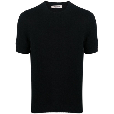 Fileria Short-sleeved Cotton Jumper In Black