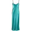 Galvan Chain Liquid Slip Tank Dress In Green