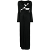 Galvan Cut-out Long Dress In Black