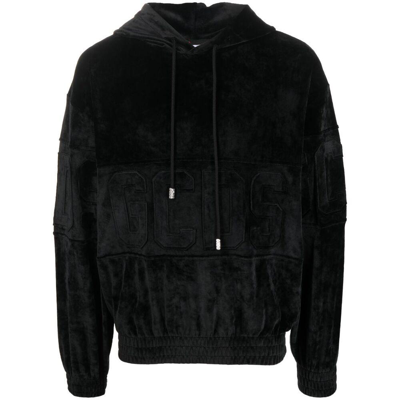 Gcds Sweatshirt With Application In Black