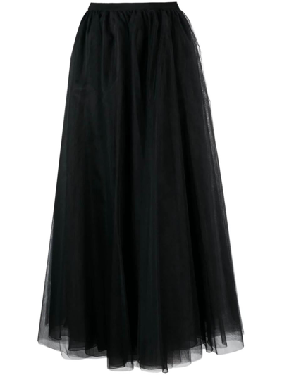 Giambattista Valli Tulle Maxi Skirt In Black