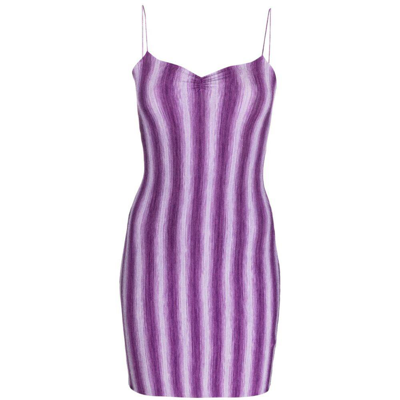 Gimaguas Simi Striped-pattern Minidress In Lilac