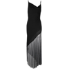 Giuseppe Di Morabito Asymmetric Spaghetti-strap Maxi Dress In Black