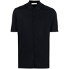 Goes Botanical Merino-wool Polo Shirt In Blue